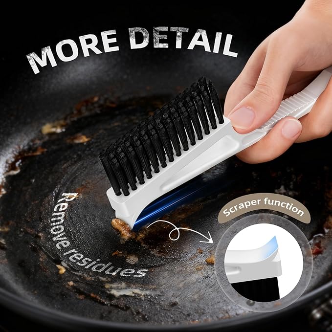 Grout Cleaner Brush V Shape, Stiff Grout Cleaning Brushes for Tile Floor,Magic Brush, Bathroom Accessory, Cleaning Tools, Grout Scrub Brush Set for Shower, Bathroom, Kitchen, Household Use