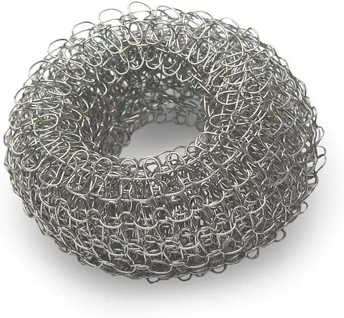 Tredoni Reusable Limescale Remover Ring 0.8x1.6 - Boiler/Kettle Furring Descaler Stainless Steel Mesh 2x4cm