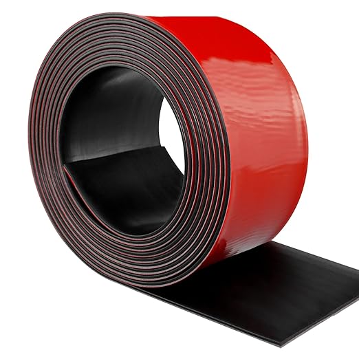 Neoprene Rubber Strips Self Adhesive Solid Rubber Sheets, Rolls & Strips for DIY Gaskets Crafts Pads Seals Warehouse Flooring Neoprene Sheet with Adhesive Backing (6" Wide x 1/16" Thick x 40' Long)