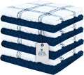 DAN RIVER Premium Dish Cloth 100% Cotton 12 X 12 Inches |Pack of 8|-Ultra Soft Tea Towels-Highly Absorbent Kitchen Rags-Terry Dishcloth for Kitchen and Household Cleaning |Blue Opal|