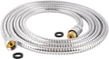Hibbent All Metal Shower Hose 90 inch (7.5 ft) Bathroom Handheld Shower Head Hose 2.3 meters Extension Replacement Part with Brass Fittings Made of Stainless Steel -Polished Chrome Finish