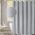 AooHome Extra Long 86" Shower Curtain, Fabric Bathroom Curtain Waffle Weave Pattern with Weighted Hem for Hotel, Heavyweight, Water Repellent, 72 Width by 86 Height Inch, Gray
