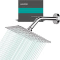 Square Rain Shower Head, High Flow Stainless Steel,Work with any decorative style，All Metal Rainfall Shower Head (Brushed Nickel, 8)