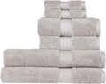 Christy Renaissance 6 Piece Gray Towel Set | 100% Egyptian Cotton | Luxury Bathroom Towels | Soft and Super Absorbent | 675 GSM | 2 Bath Sheet 2 Hand 2 Face | Dove Gray