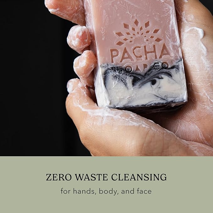 Pacha Soap Co. Handcrafted Bar Soap - Pacha Peaces Uplift & Calm Bundle with Premium Soothing Essential Oils, Natural Bar Soap for Body, Face & Hands, Made in USA for Women and Men, 2-Pack (4 oz ea)