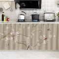SK Studio Short Curtains for Kitchen, Cabinet Shelf Dust-Proof Blackout Tier Cafe Curtain Under Sink Skirt for Bathroom Laundry Room Style 7, 35.4" W x 31.5" H