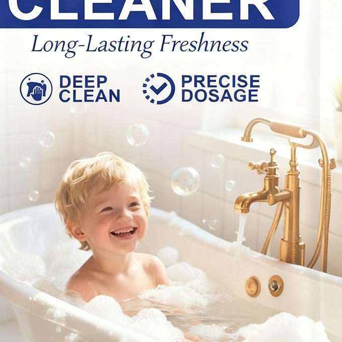 Tub Cleaner, 59ml Anti Scaling Long Lasting Cleaning Agent, Bathtub Cleaner for Sink, Floor, and Wall Surfaces, Fast Acting Effective Formula, Safe for Home and Commercial Use, for Dorm Room, Hotel