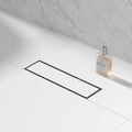 Linear Shower Drain 12", Brushed Floor Drain with Tiled Insert Grate & Hair Strainer, 304 Stainless Steel Bathroom 2-in-1 Tiled in Drain, CUPC Certified (Brushed, 12'')