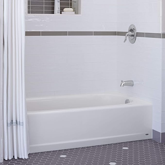 American Standard 2391202.011 Princeton 60 in. x 30 in. Americast Apron-Front Bathtub with Right Hand Drain, Arctic