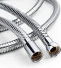 OFFO Shower Hose High Flow 0.43” Large Bore, 48 in Kink Free Stainless Steel Shower Head Hose Replacement G1/2”, Leak-proof Extra Long Flex Handheld for Pet Bathing Cleaning, Chrome