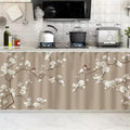 SK Studio Short Curtains for Kitchen, Cabinet Shelf Dust-Proof Blackout Tier Cafe Curtain Under Sink Skirt for Bathroom Laundry Room Style 5, 27.6" W x 31.5" H
