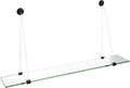 Spancraft Glass CR-4.75x33-Black Crane Glass Shelf, Black, 4.75" x 33"