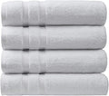 SOFE H&L | Olea Luxury Cotton Turkish Bath Towels Set of 4 White | Premium, Soft, Durable, Absorbent | Hotel Quality Plush Towels and Thick Towel Sets
