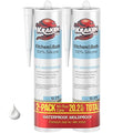 Kraken Bond Premium Kitchen and Bathroom Silicone Caulk White - (2x10.1 fl.oz) RTV White Caulking Silicone Waterproof for Kitchen, Bathroom, Shower, Sink, Anti Shrink 100% Silicone Caulking | 2 Pack