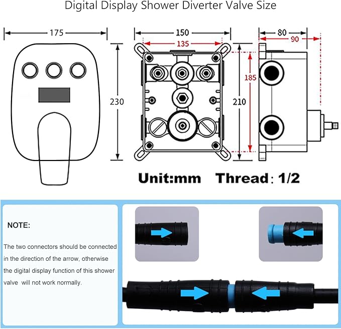 Chrome Shower Slide Bar System with 12inch Ceiling Rain Shower Head and 8inch Shower Faucet Set In Wall, Temperature Display Shower Faucet System Fixture with 2 in 1 Handheld Shower Wand