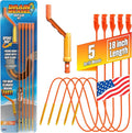 FlexiSnake Drain Weasel Sink Snake Hair Clog Remover Tool, Pipe, Bathroom, Bathtub Cleaner, 18-inch, Made in the USA, 5 Wands and Removable Handle