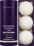 Lavender Bath Bombs Skin Nourishing Moisturize Niacinamide Serum Lavender Blueberry Fig Luxury Fizzing Spa Bubble Bath Gift Set for Sensitive Skin Stress Relief Relaxation Gift Birthday Christmas