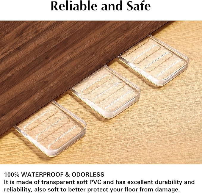 8 Pcs Table Wedge Clear Shim, Plastic Shims Levelers Adjustable Blocks Furniture Wedges, Leveling for Hot Tub Toilet Restaurant Appliance Door Stops, Trimmable Fix Highest Side 1/4" (6.5mm)