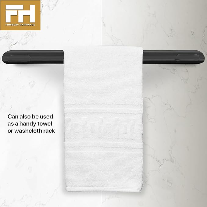 Shower Foot Rest, Corner Shower Bar for Shaving Legs, Wall Mounted Hotel Shower Foot Ledge, Brass Bar Bathroom Foot Step (Matte Black)