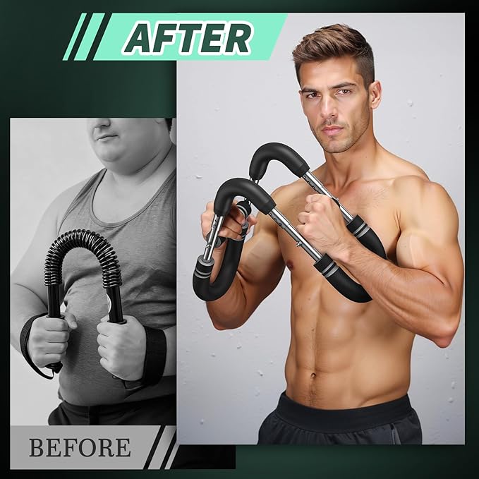 Twister Arm Trainer,40-120lbs Adjustable Chest Workout Equipment,Arm Chest Trainer for Men,Shoulder Muscle Training Portable Spring Resistance Detachable Home Fitness
