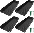 Gutter Downspout Splash Block,16.3"Drain Gutter Guard Diverter,Gutter Downspout Extensions for Water Drainage, Fixable Down Spout Drain Trays,Drainage to Protect House Foundations (4PC Black)