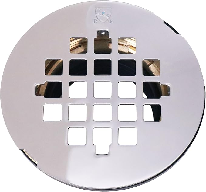 Westbrass SP6036WB-26 60" x 36" 3-Wall Shower Pan with Solid Brass Center Drain and 4-1/4" Cross Grid Brass Drain Cover, Polished Chrome