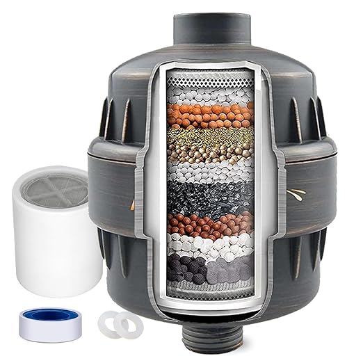Shower Water Filter, 15 Stage Shower Head Filter for Hard Water, High Output Water Filters for Removing Chlorine and Fluoride, Improves the Condition of Your Skin, Hair and Nails - ORB