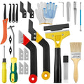33 Pack Grout Removal Tool Kit, Tile & Caulk Remover Tools with Grout Saws, Scrapers & Blades - Ideal for Floor Tile Grout Cleaning, Bath & Shower