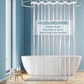EurCross Heavy Duty Clear Shower Curtain Liner with 5 Magnet Weights, Waterproof PVC-Free PEVA Clear Plastic Shower Curtain for Bathroom 72 x 72 inches