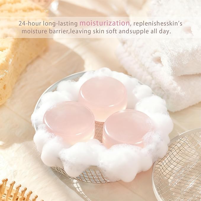 Moisturizing Soap Bar for Face & Body & Bath 3Pack 3.3Oz, with Premium Amino Acid Essential Oils, Plant Based Cold Process Cleansing Bar Soap Wash for Women and Men All Skin