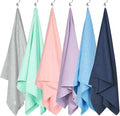 Dock & Bay Beach Towel - Quick Dry, Sand Free - Compact, Lightweight - 100% Recycled - Includes Bag - Set of 6 - Essentials, Extra Large (200x90cm, 78x35)