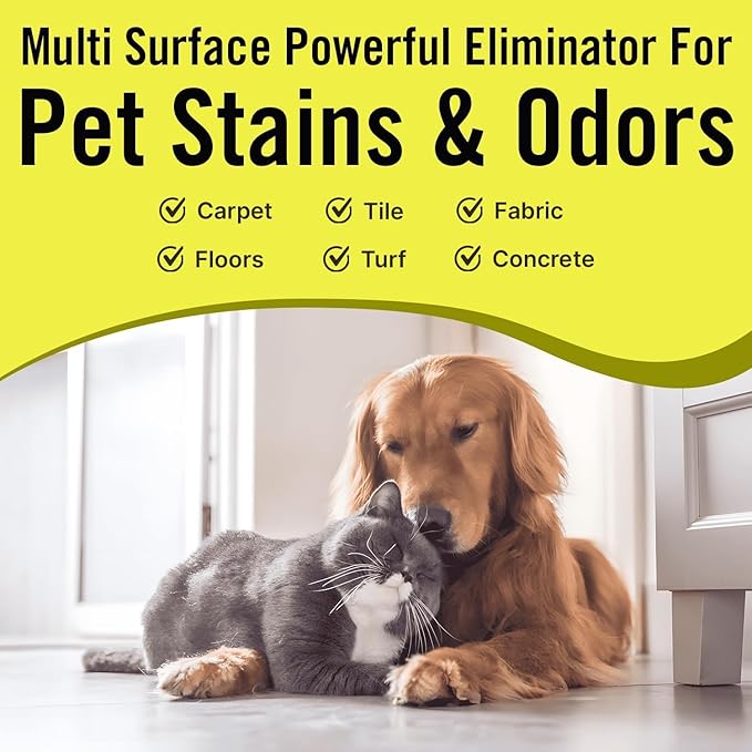 Multi-Purpose Probiotic Enzyme Citrus Cleaner, 64oz - Pet Stain and Odor Remover - Concentrated - Professional & Home Strength Drains, Floors, Bathrooms, Toilets Trash Can, Made in USA