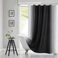 Black Shower Curtain 78 Inches Long, Modern Black and White Gradient Vertical Stripe Waterproof Polyester Shower Curtains for Bathroom, 72x78 Inches