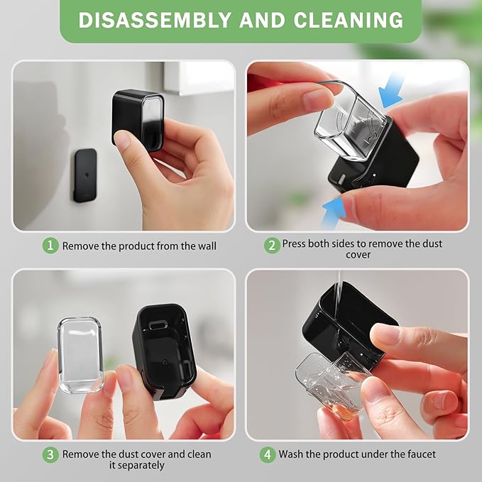 2-Pack Innovative Single Slot Toothbrush Holders with Cover – Wall-Mounted, Hygienic Storage for Bathroom & Shower, Ideal for Family and Travel