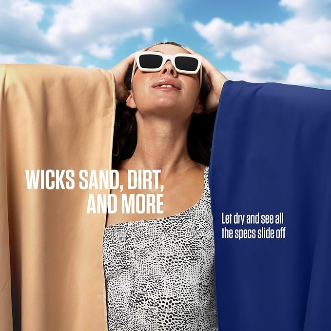 VENTURE 4TH Quick Dry Towel. Microfiber Travel Towel Ideal for Camping, Hiking, Backpacking, Gym. Lightweight & Fast Drying Travel Towels for Body. Compact & Easy to Pack - Navy Blue Extra Large