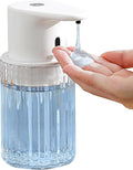 Automatic Liquid Soap Dispenser Touchless, 10oz/300ml Rechargeable, 3 Adjustable Liquid Levels, IPX5 Waterproof, for Kitchen Bathroom, White