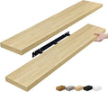 Sorbus Floating Shelves for Wall - 48 Inch Long Bathroom Shelves, Wall Decor for Bedroom, Kitchen, Living Room & Book Storage - Mounted Floating Shelf with Invisible Brackets (Maple Wood, 2 Pack)