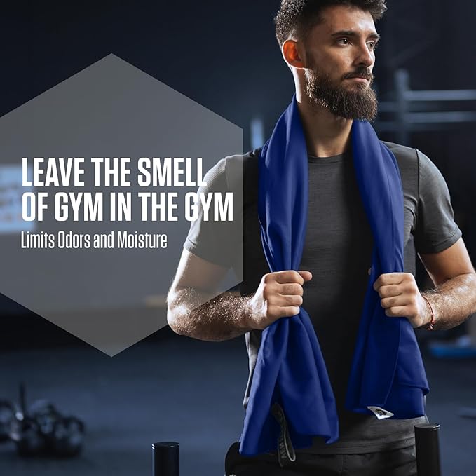 VENTURE 4TH Quick Dry Towel. Microfiber Travel Towel Ideal for Camping, Hiking, Backpacking, Gym. Lightweight & Fast Drying Travel Towels for Body. Compact & Easy to Pack - Navy Blue Large