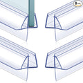 Frienda 8 Pcs Shower Door Bottom Seal 3/16" x 36'' Clear PVC Glass Door Sweep Shower Frameless Seal Strip for Replacement Stopping Leaks and Creating Water Barrier