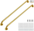 Grab Bars for Shower, 2 Pack 36-Inch Anti Slip Shower Handles for Elderly, Safety Shower Grab Bar, Stainless Steel Handicap Grab Bars for Bathroom,Toilet (Gold, 1" Diameter)