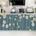 SK Studio Short Curtains for Kitchen, Cabinet Shelf Dust-Proof Blackout Tier Cafe Curtain Under Sink Skirt for Bathroom Laundry Room Style 17, 27.6" W x 27.6" H