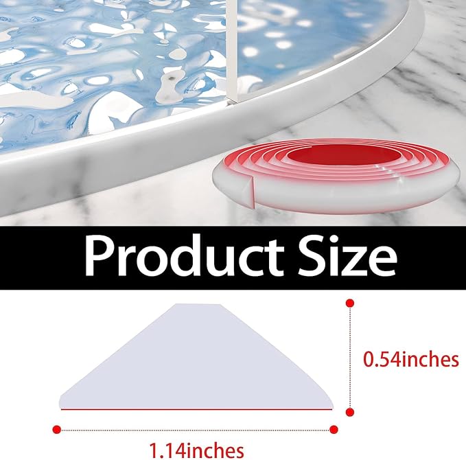 Raycity Collapsible Shower Threshold Water Dam Barrier,Shower Door and Kitchen Water Strip Dam Shower Guard for Dry And Wet Separation Caulk Seal Strip Edge Trim(67Inches/Transparent)