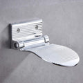 Shower Foot Rest, Modern Folding Foot Rest for Shower, Wall Mounted Metal Shower Foot Rest for Shaving Legs Aid Shower Step for Home Hotel Bathroom Use - YL00029 (Silver)