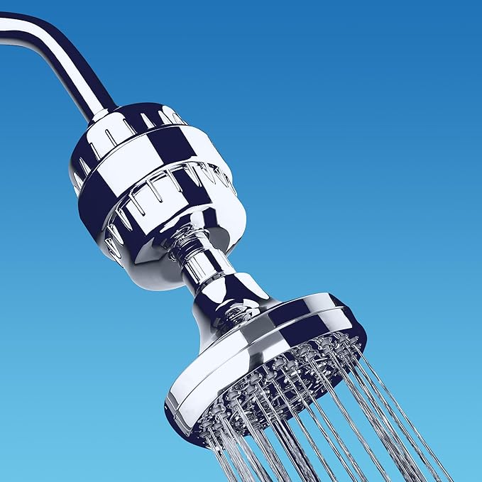 AquaBliss High Output Revitalizing Shower Filter - Reduces Dry Itchy Skin, Dandruff, Eczema, and Dramatically Improves The Condition of Your Skin, Hair and Nails - Matte Gold (SF100-GD)