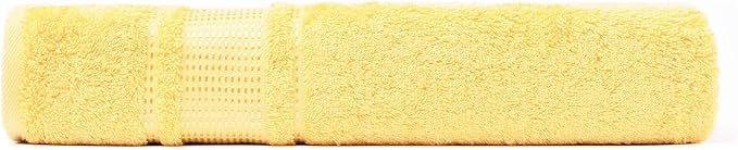 Melissa Linen, Fingertip Towels 4 Pack, 100% Turkish Cotton, Small Hand Towels for Body and Face, 12 x 18 in, Super Soft, Absorb Water, Quick Dry, (Light Yellow Fingertip Towels)