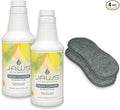 JAWS Cream Cleanser 2-Pack with Microfiber Sponges - Hard Water Stain Remover and Mild Abrasive Cleaner