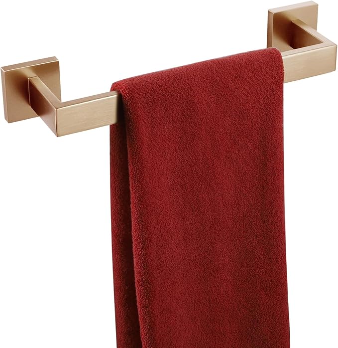 KOKOSIRI 12-Inch Towel Bar for Bathroom Kitchen Towel Holder Wall Mounted SUS304 Stainless Steel Towels Rack, Champagne Bronze B4003CPG-L12
