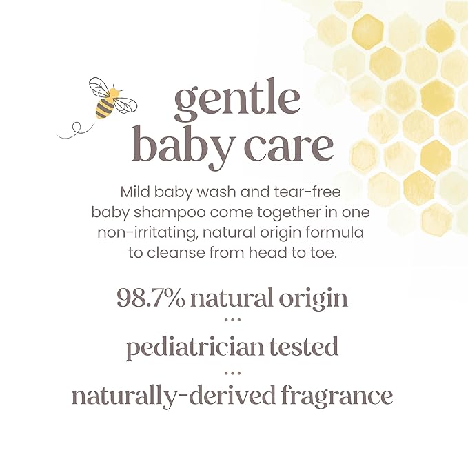 Burt's Bees Baby Shampoo and Body Wash with Lavender, Calming Tear Free Baby Soap, 98% Natural Origin, 12 Fl Oz (Pack of 3)