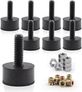 5/16 Rubber Adjustable Furniture Leveler，8 Pack Leveling Feet Screws in Threaded, Feet Levelers Screw On Furniture Glide Leveling for Table, Chair, Furniture Legs