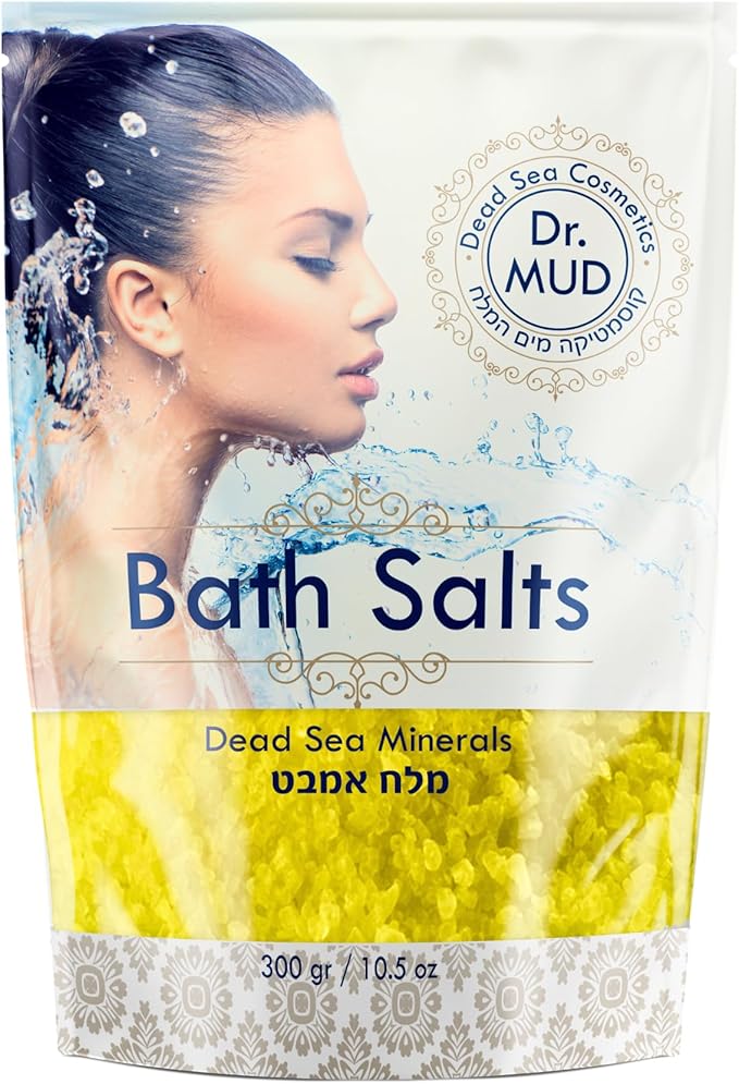 Natural Dead Sea Salt 100% Mineral-Rich Bath Soak, More Minerals Than Epsom Salt, Deep Relaxation, Detox, Exfoliates & Softens Skin, Helps Psoriasis (10.5 oz, Vanilla)